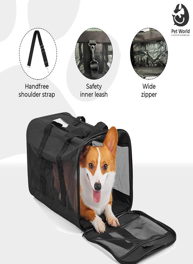PET World Large Soft-Sided Pet Carrier Bag - Durable Mesh, Lightweight & Portable Travel Bag for Cats, Dogs & Small Pets - Comfortable & Secure Design - Image 2